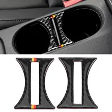 Углеродное волокно Цвет ABS автомобильный держатель стакана воды стикер Накладка для Mercedes cla 2013- GLA- A класс 2013