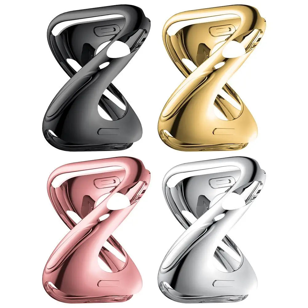 

Electroplate TPU Lightweight Soft Anti-scratch Watch Case For Iphone Watch 4 Anti-fingerprint Soft Protective Box Rose Gold