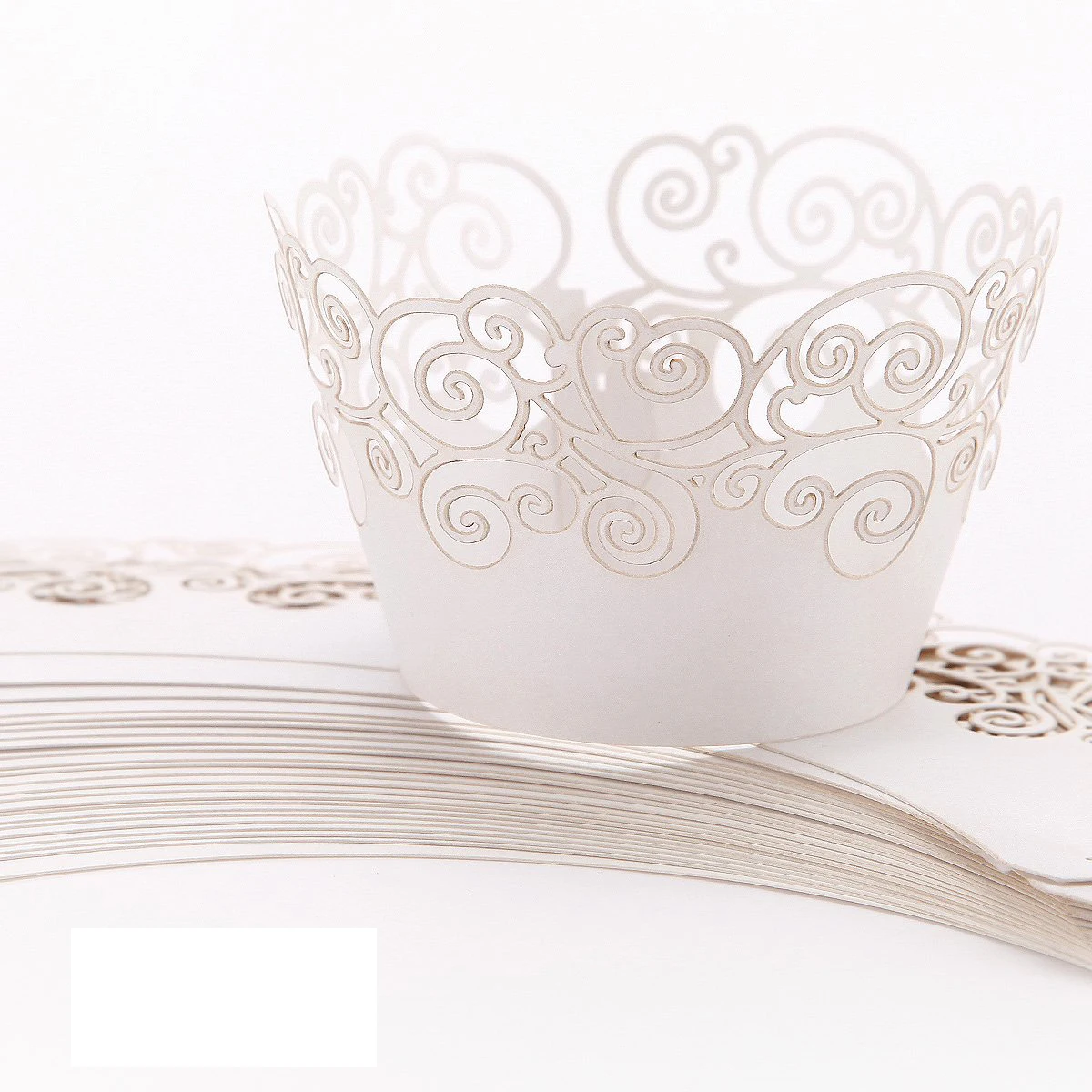 Промо-акция! 24 шт упаковка для капкейков для маффинов кексов декоративная бумага Свадьба крестины белая пульсация