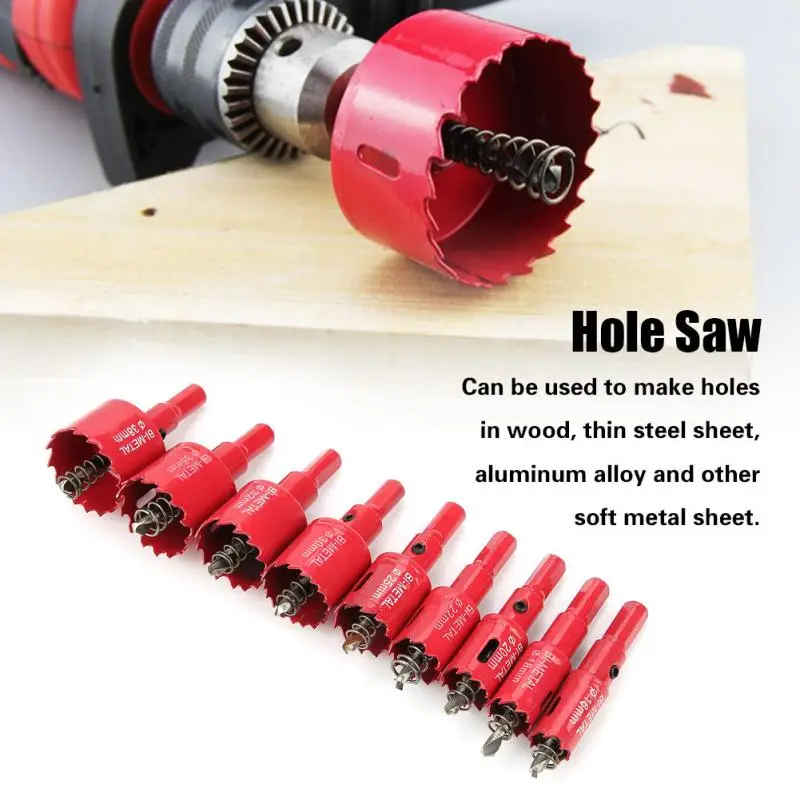 Red M42 Hole Saw Tooth Holesaw Drill Bit Cutter Tool for Metal Wood Alloy 