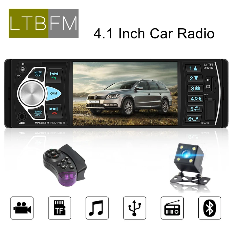 

LTBFM 1 Din Car Multimedia MP5 4022D FM radio car Auto Audio Stereo Bluetooth Support Rear Riew Camera Steering Wheel Control