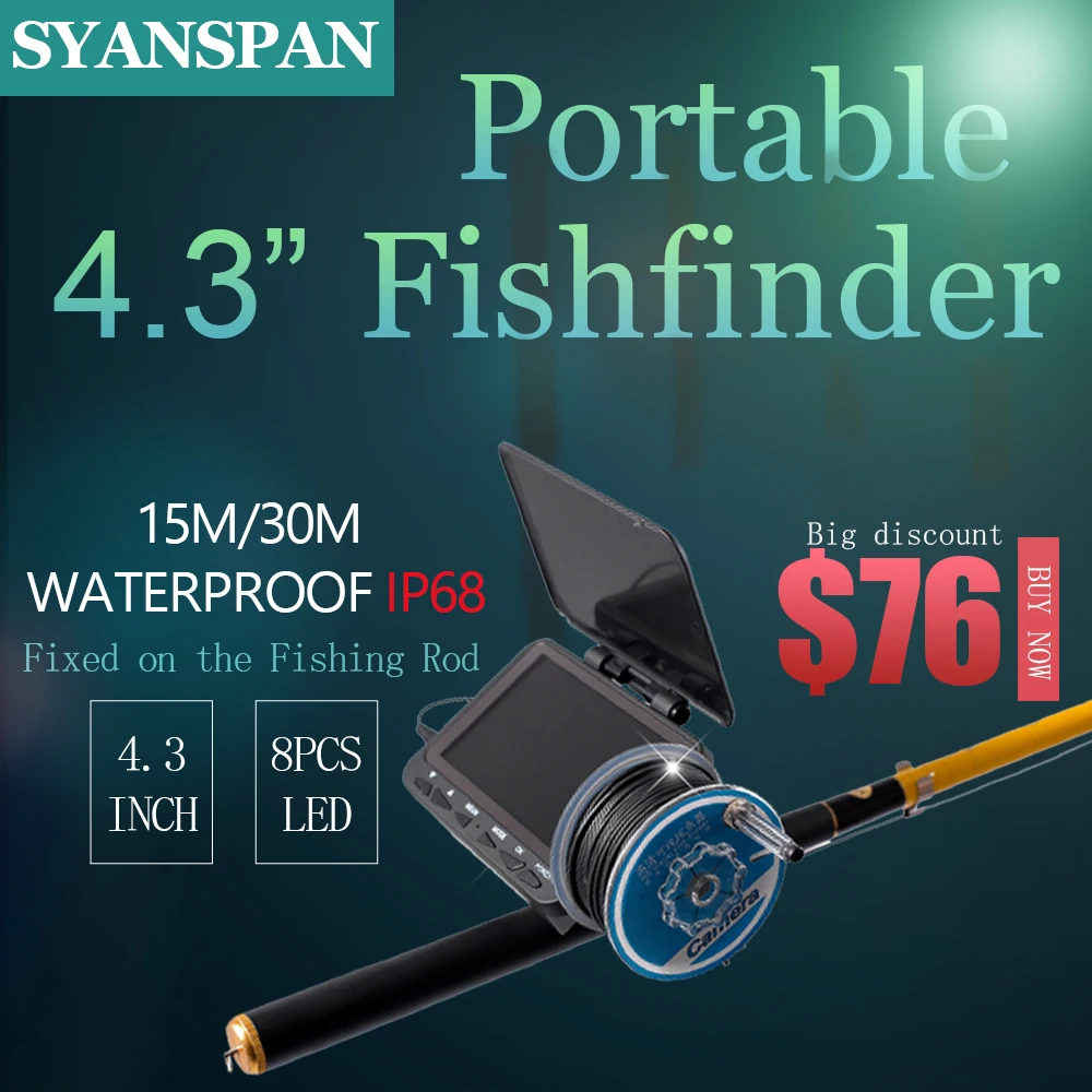 Preise HD 1000TVL Unterwasser Fisch Finder Video Kamera für Angeln SYANSPAN 4,3 \