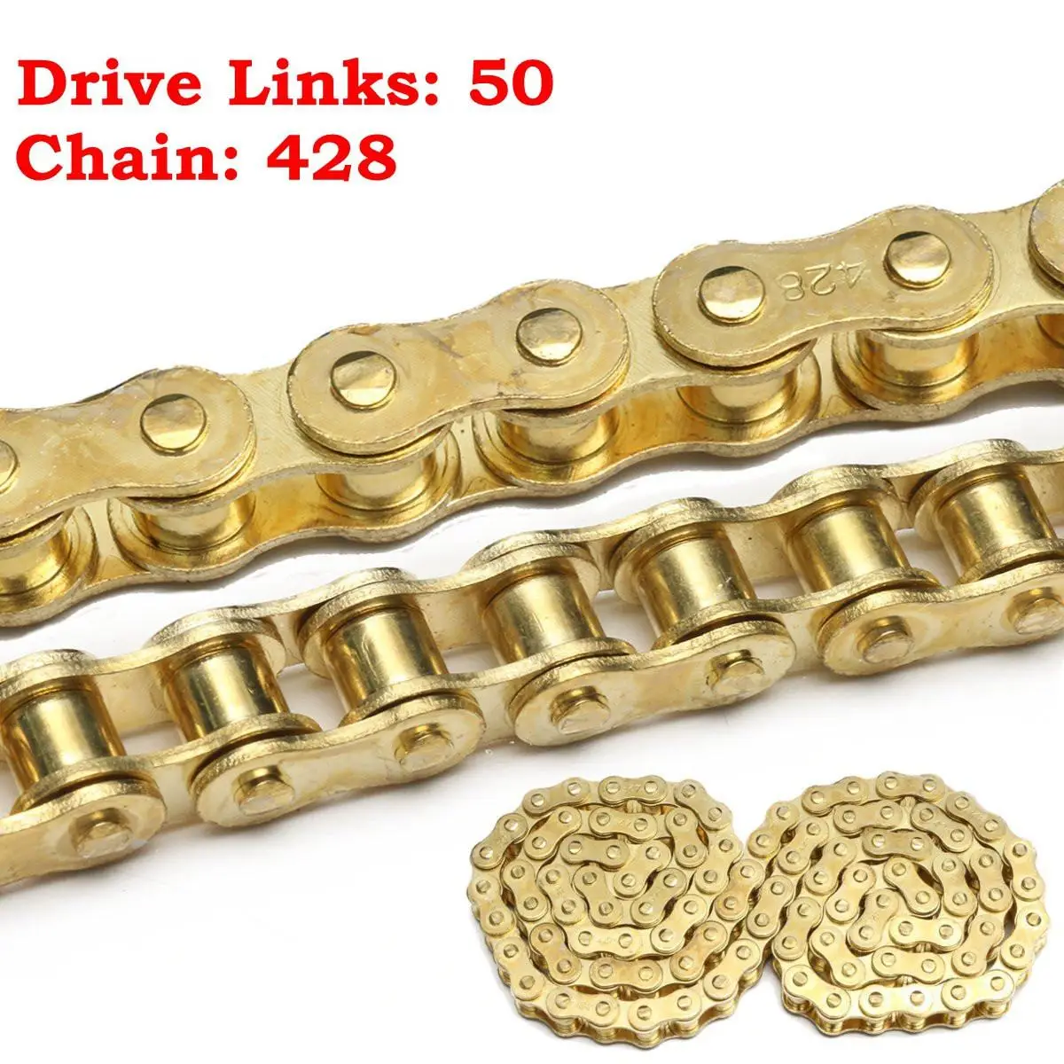 

Gold 50 Link 428 Drive Chain For 50cc 110cc 125cc 140cc PIT Dirt Bike PITBIKE Quad ATV