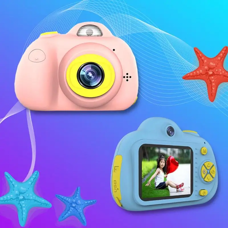 Kids 2 Inch Digital Mini Camera Cartoon Cute Camera Toys Children Birthday photography Gifts educational toddler toys camera