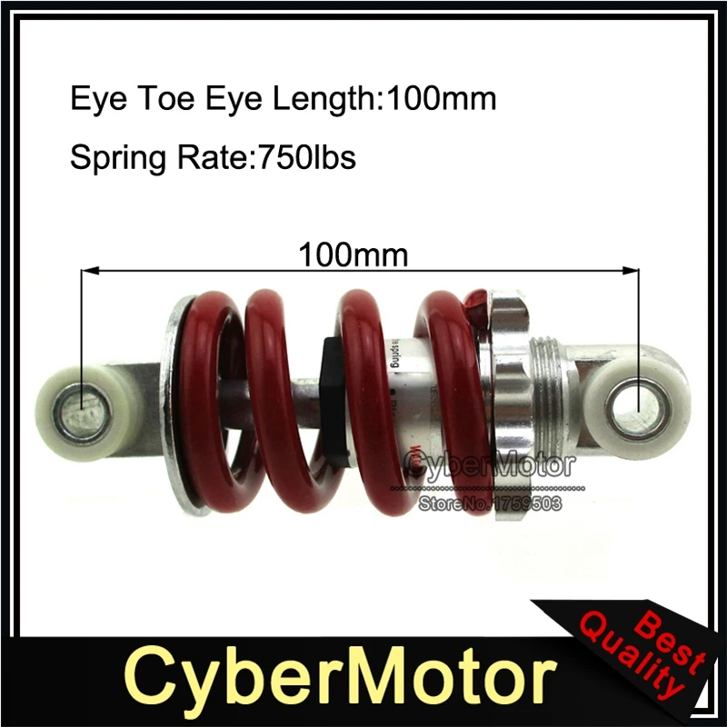 

100mm 750lbs Shock Suspension For 2 Stroke 33cc 43cc 47cc 49cc Minimoto Kids ATV Quad Pocket Bike Mini Moto Go Ped Scooter