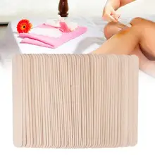 50 шт./кор. одноразовые деревянные эпиляции воском аппликатора шпатель для удаления волос 3