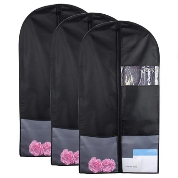 

Garment Bag with Pockets, 43 inch Garment Bags for Storage Dance Garment Bag Suit Bag with Clear Window (Set of 3)