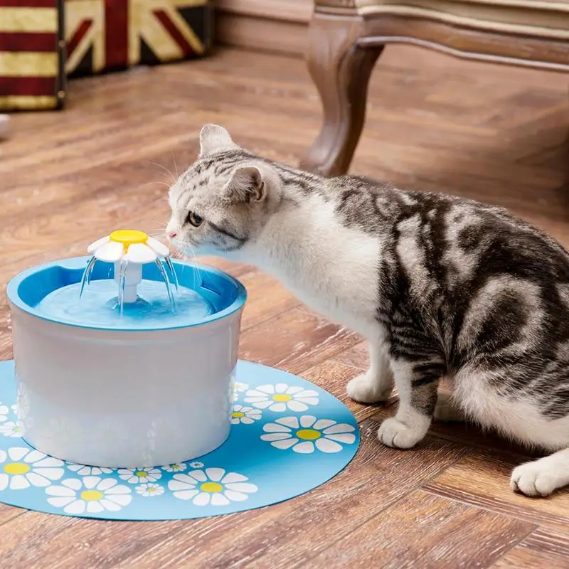 1.6L Electric Automatic Mute Pet Water Fountain Drinking Bowl Cat Feeder Dispenser with 3 Filters | Дом и сад