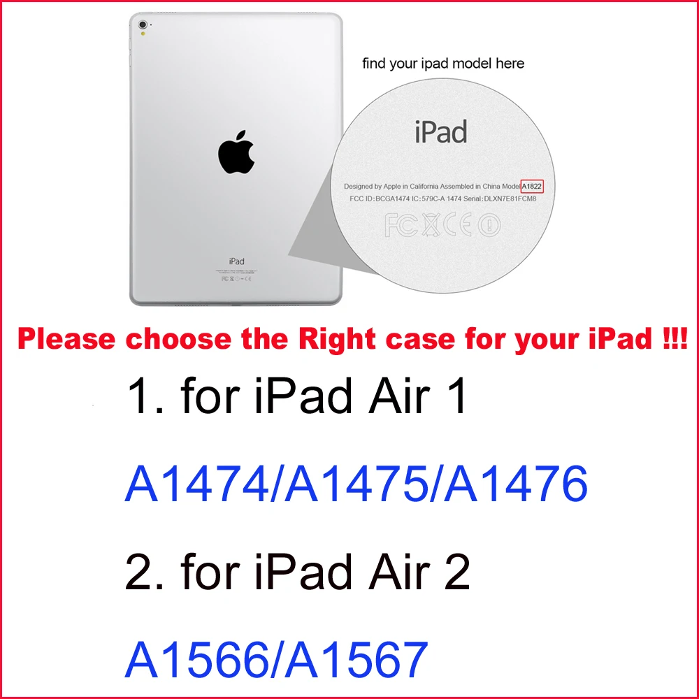 Чехол для iPad Air 2 Air 1 магнитный матовый кожаный умный чехол для iPad Air Чехол подставка флип Пробуждение/сон для iPad A1566 A1567 A1474