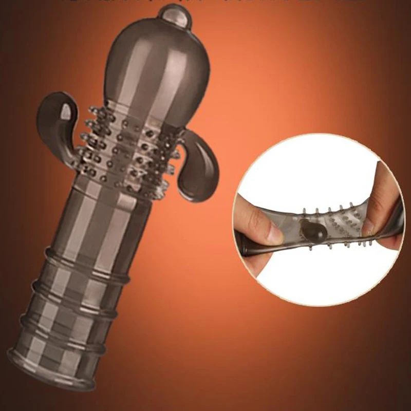 Delay condom for man penis Sleeve font b Dildo b font Extender cock reusable stonger male