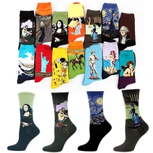 Хит, LNRRABC, 19 узоров, хлопок, известная живопись, принт, характер, Harajuku, дизайн, для женщин и мужчин, художественные носки, аксессуары для одежды