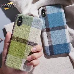 KISSCASE Винтаж Шотландии милый тканевый узор телефонные чехлы для iPhone X XR XS MAX телефонные чехлы для iPhone 6 6 S 7 8 плюс Coque Capa