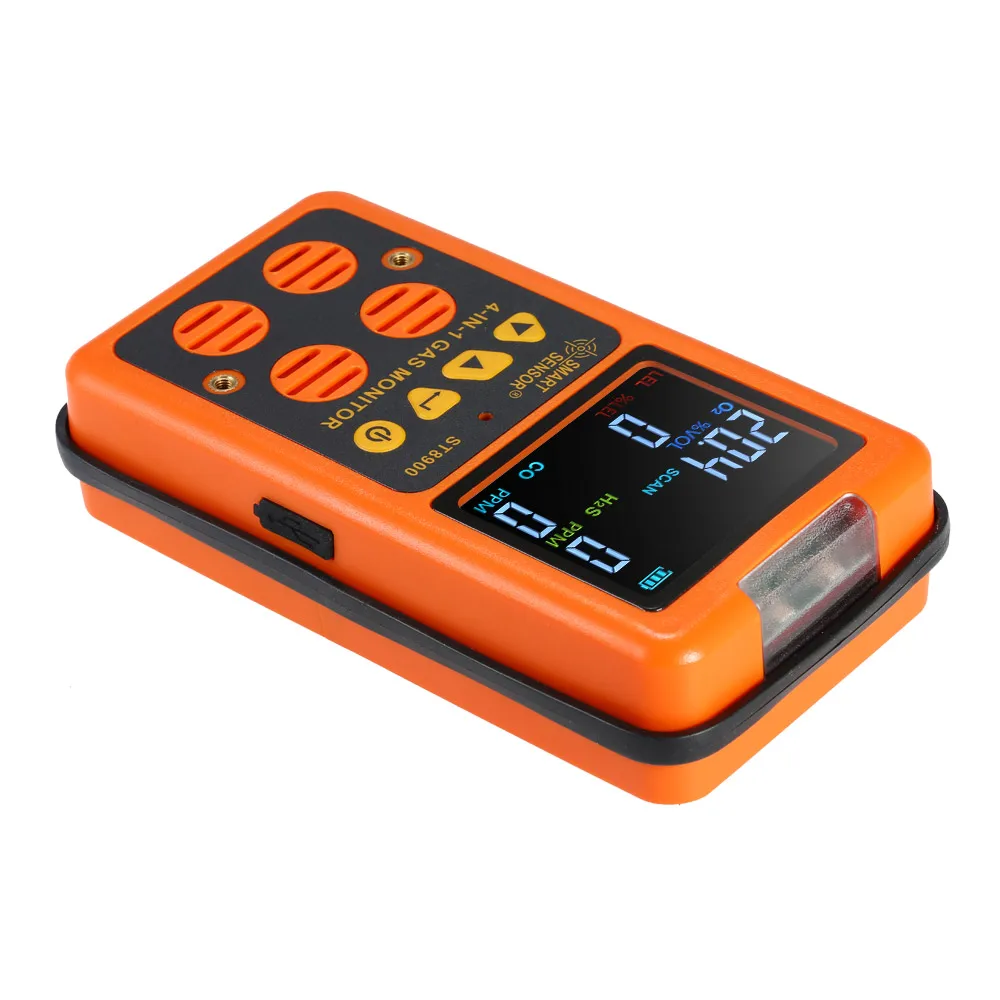 

EU Plug Digital LCD Alarm Handheld Gas Detector CO Carbon Monoxide Carbonic Oxide Oxygen Toxic Sulfide Gas Monitor Tester Meter
