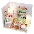 Синий прибрежный пляж вилла модель кукольная миниатюрная мебель DIY Kit с