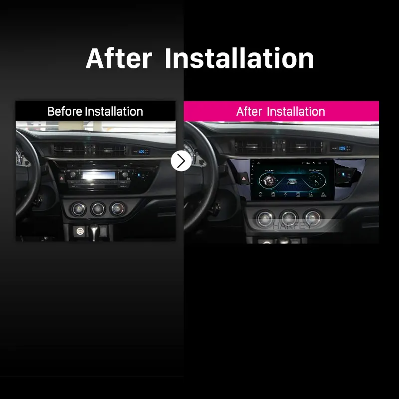 Discount Harfey Navi 10.1" HD 1080P Car GPS Autoradio Stereo Android 8.1 Bluetooth 1+16GB 3G WiFi For Toyota LEVIN 2013-2015 Vehicle 2Din 2