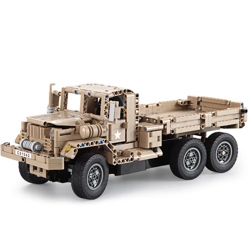 

Cada Double E 545pcs 38cm RC Technic Car Military Truck Toy With Transmitter Assemble Building RC Block Gift For Kids Boy Toys
