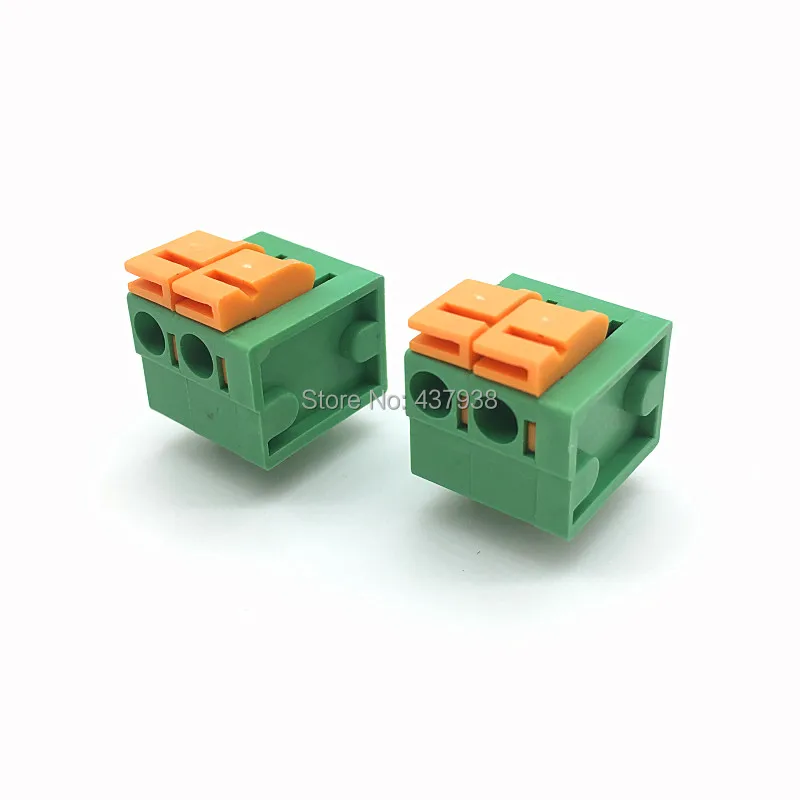 100 шт. KF142R 5 08 мм правый угол PCB пружинный клеммный блок KF142V 5.08 2P 3P 4P 5P 6P 7p 8p 9p 10p