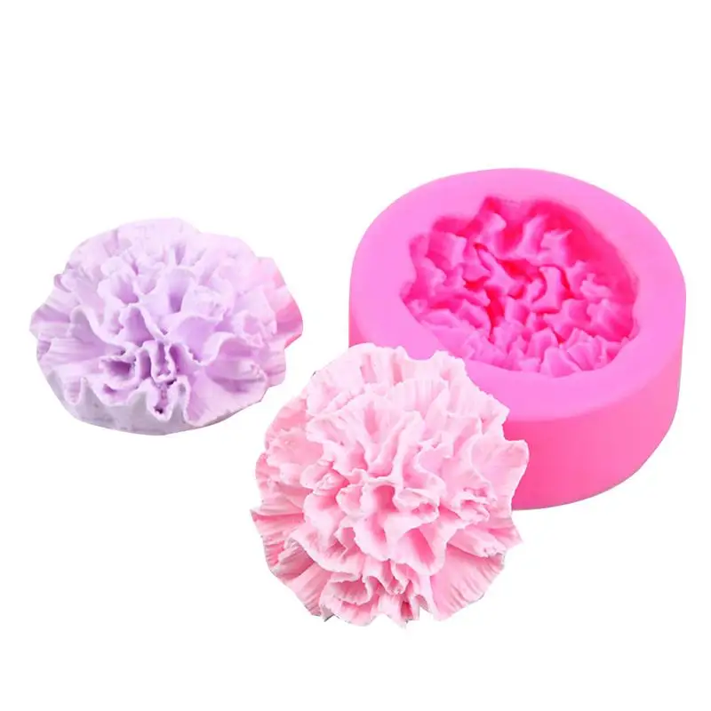 

3D Carnations Flower Silicone Mould Kitchen Supplies Baking Mould Homemade Decorative Candle Mold DIY Cake Flower Ornament Molds