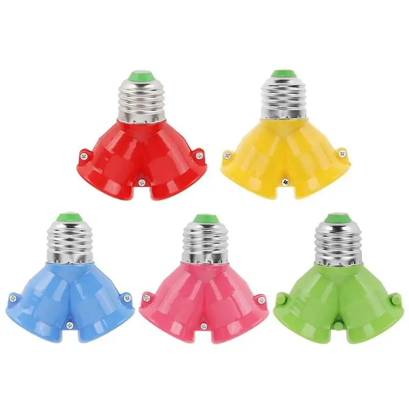 

E27 to 2E27 Lamp Holder Converter Socket Y Shape Splitter Adapter Bulb Base