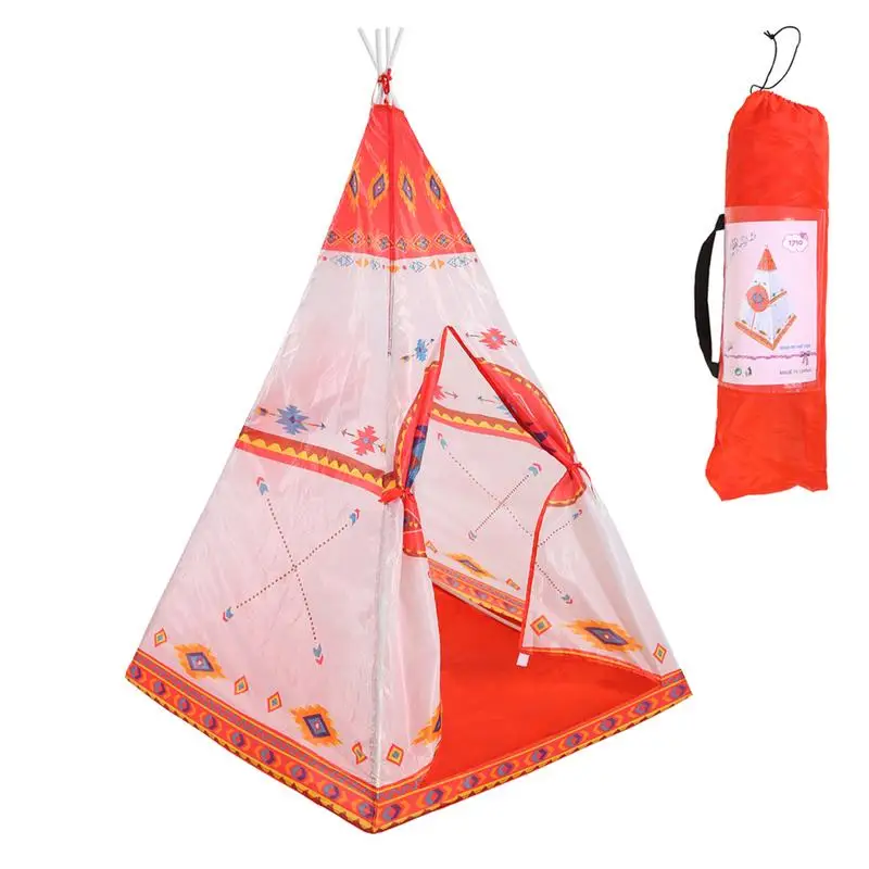 Большой национальный стиль холст вигвама дети вигвама с Оранжевый индийский Играть Палатка дом Дети типи Tee Pee палатка игровой дом