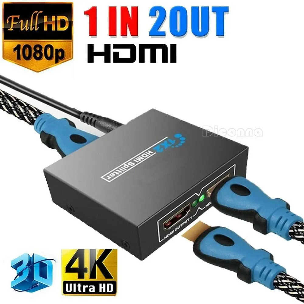 HDMI сплиттер 2 порта концентратор коробка 1080 P HD 1,4 автоматический переключатель 2 в 1 выход коммутатор HDTV
