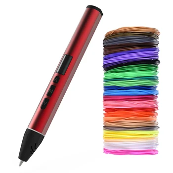 

3D Pen Professional 3D Printing Drawing Pen with OLED Display 10pcs 5m/16.4ft 1.75mm PCL Filament Special Gift for Kids Children