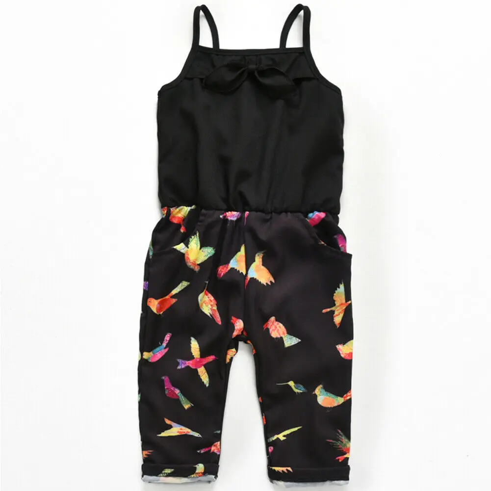 

2019 Pudcoco Kids Baby Girls Off shoulder Strap Romper Sleeveless Jumpsuits Trousers Outfits Clothes