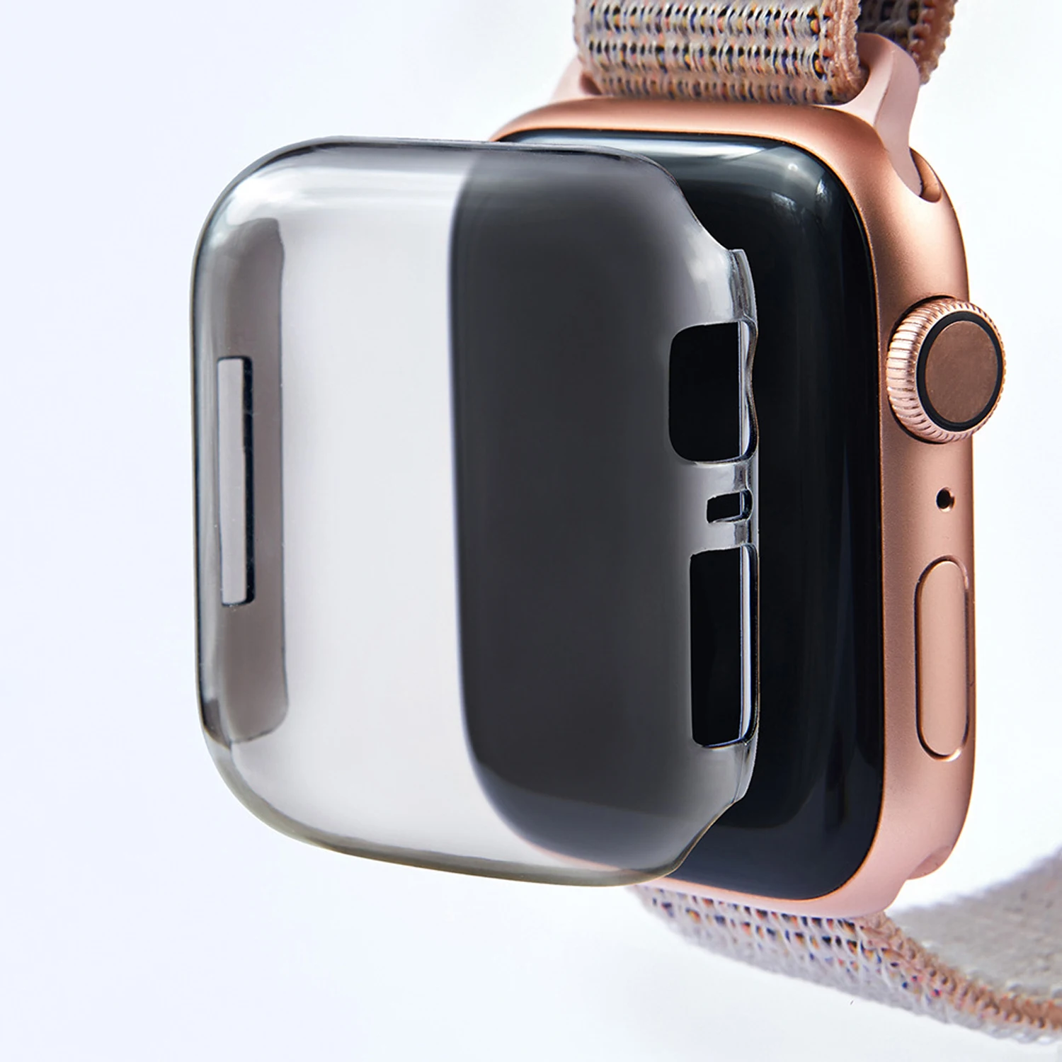 Модный прозрачный противоударный мягкий защитный чехол Besegad из ТПУ для Apple Watch iWatch