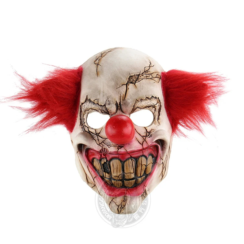 

Horror Clown Mask Scary Killer Clown Mask Halloween Terror Joker Movie Face Latex Mask Carnival Bar Party Cosplay Costume Suit