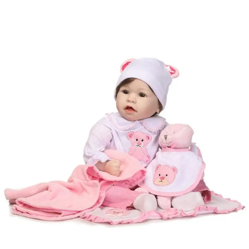 

55cm Lovely Reborn Dolls Baby Simulation Doll Children Lifelike Toys Kids Early Education Best Gifts