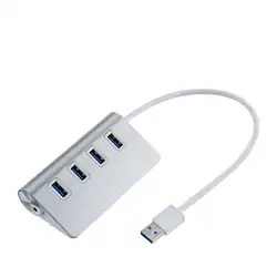 Новые Скорость 4 Порты и разъёмы USB 3,0 Multi HUB разветвитель Расширение кабель для портативных ПК поддержка прямой доставки USB 3,0 алюминиевый