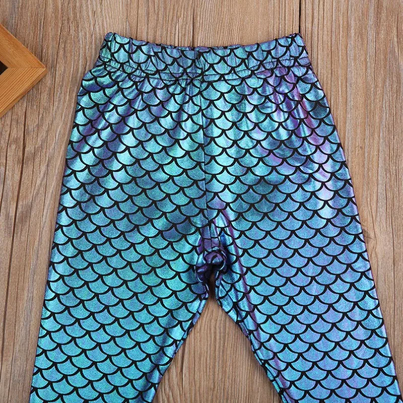 Girls Simulation Mermaid Cute Pants Leggings Colorful Digital Printing Summer Style Child Leggings Trouser Bottoms Girls Simulation Mermaid Cute Pants Leggings Colorful Digital Printing Summer Style Child Leggings Trouser Bottoms