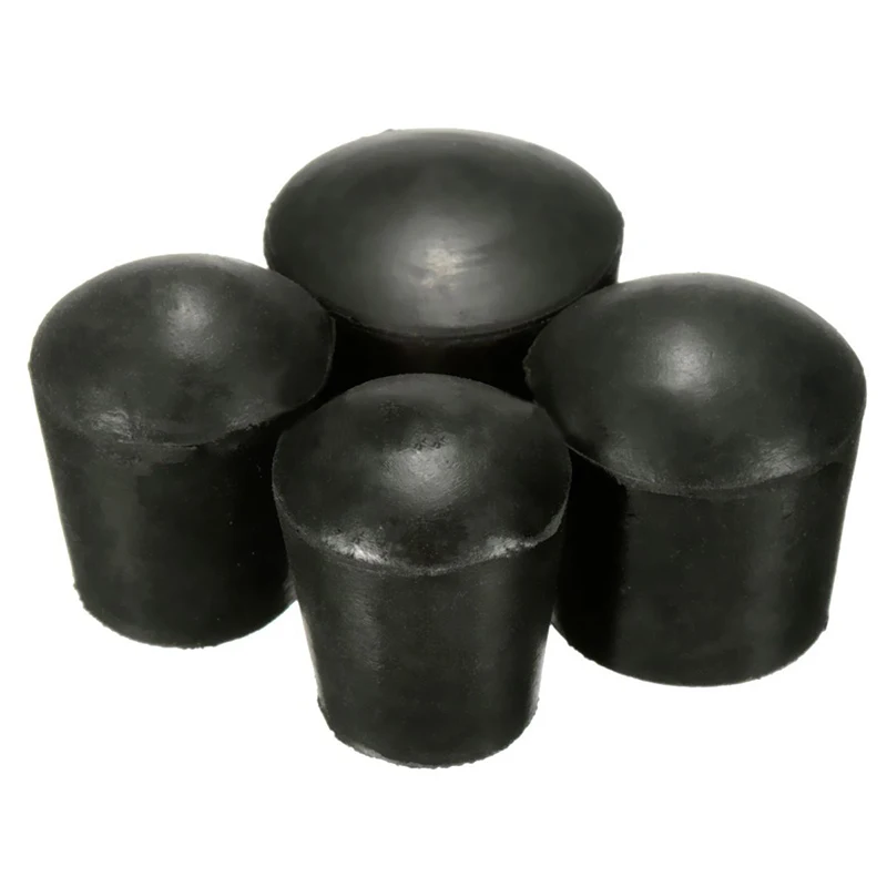 4x Chair Ferrule Anti Scratch Furniture Feet Leg Floor Protector Black Caps