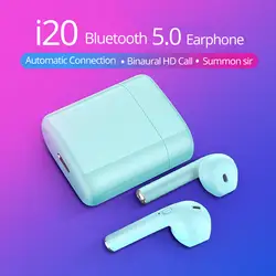 I20 СПЦ Air стручки Bluetooth 5,0 наушники беспроводные гарнитуры 3D стерео наушники с микрофоном для iphone xiaomi 2019 Новый pk i10 i12 i13