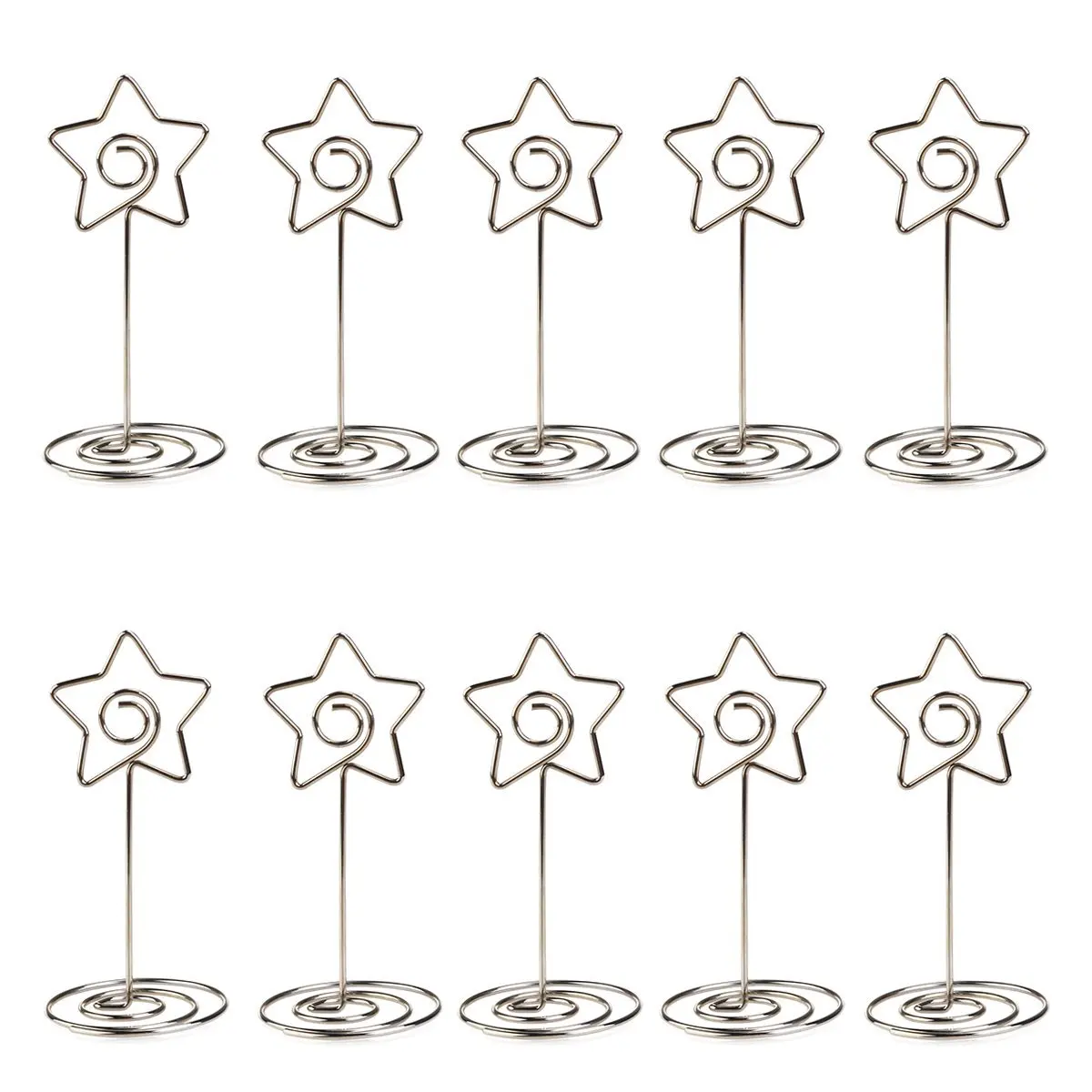 10pcs Metal Star Table Number Photo Holder Stands for Weddings Party Gatherings | Канцтовары для офиса и дома