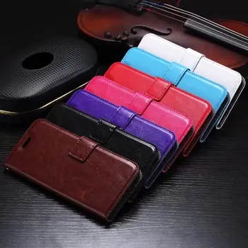 

10pcs/lot Crazy Horse Wallet Leather stand Case for Samsung Galaxy S9/S9 PLUS A7 2018 A9 2018 With Photo Frame Card Slots