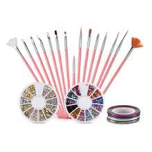 Кисти для ногтей клейкие ленты блестящие стразы Наборы инструментов для ногтей