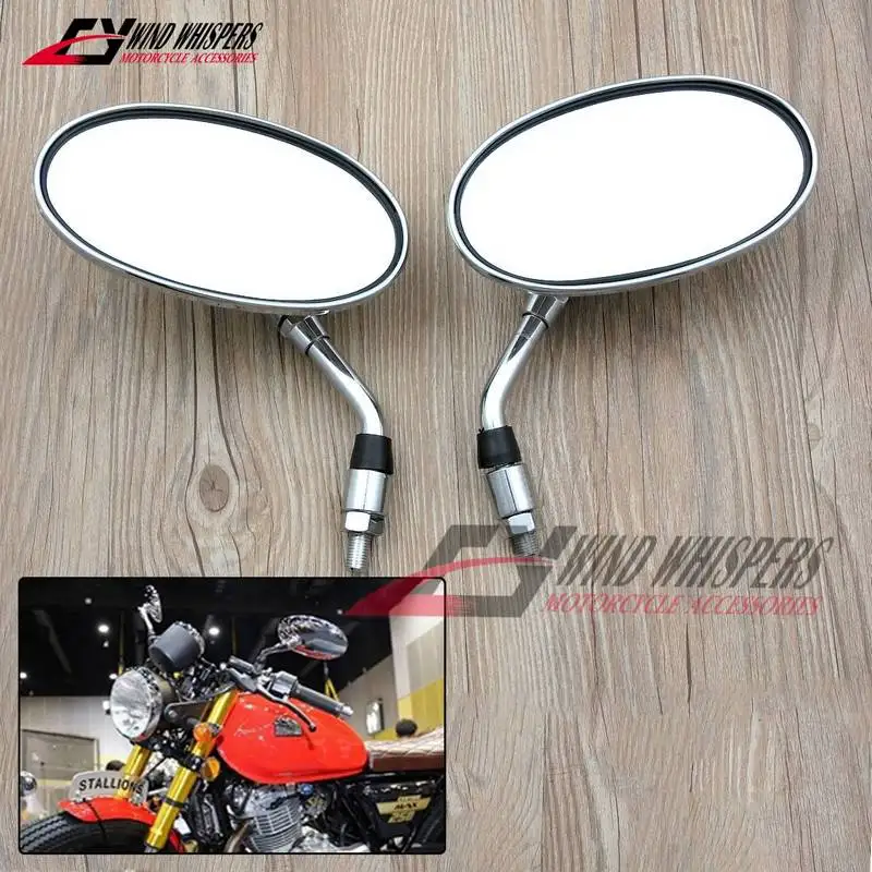 2X10 мм мотоцикла универсальное зеркало заднего вида для CA250 Steed Magna Shadow Kawasaki Vulcan EN GN 125 250 400 600 750 800 CB400SS