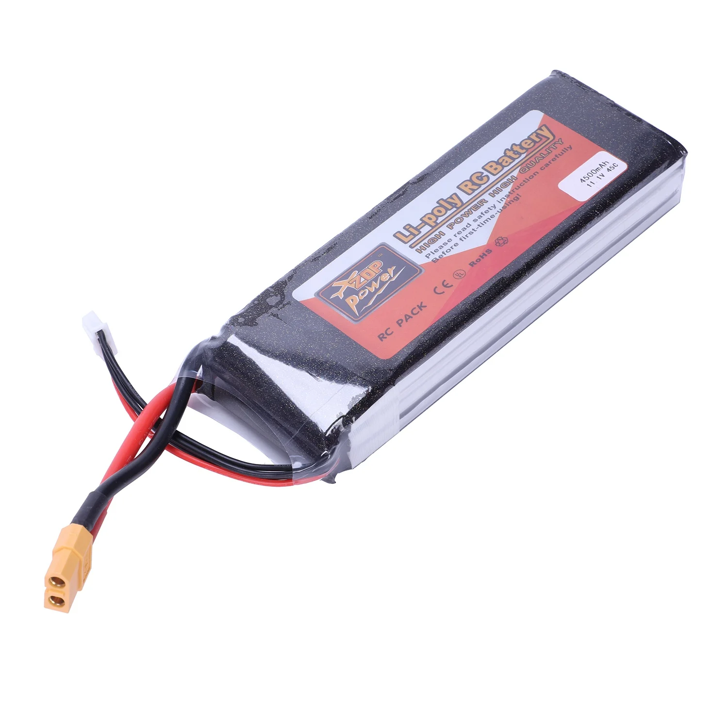 

ZOP POWER 4500mah 11.1V 3S 45C Lipo Battery XT60 Plug For Rc Car Rc Helicopter