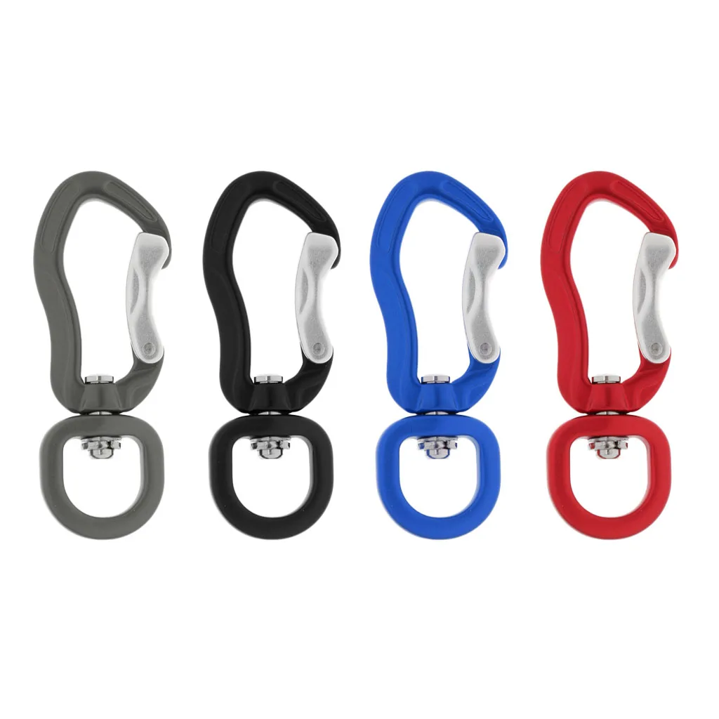 

High Quality 400KG Swivel Lock Carabiner Hanging Ring Connector Hook Rotator Rotational Device for Rope Climbing Hammock Swing