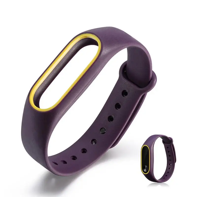 Двойной цвет mi band 2 аксессуары pulseira miband сменный силиконовый браслет для xiaomi умный