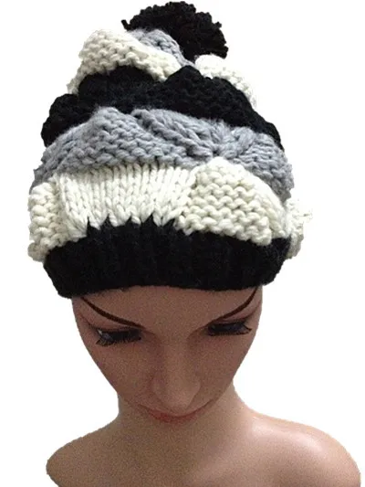 BomHCS; Мода для девочек; осенние зимние вязаные шапки ручной работы теплые вязаные шапки Милая шапочка