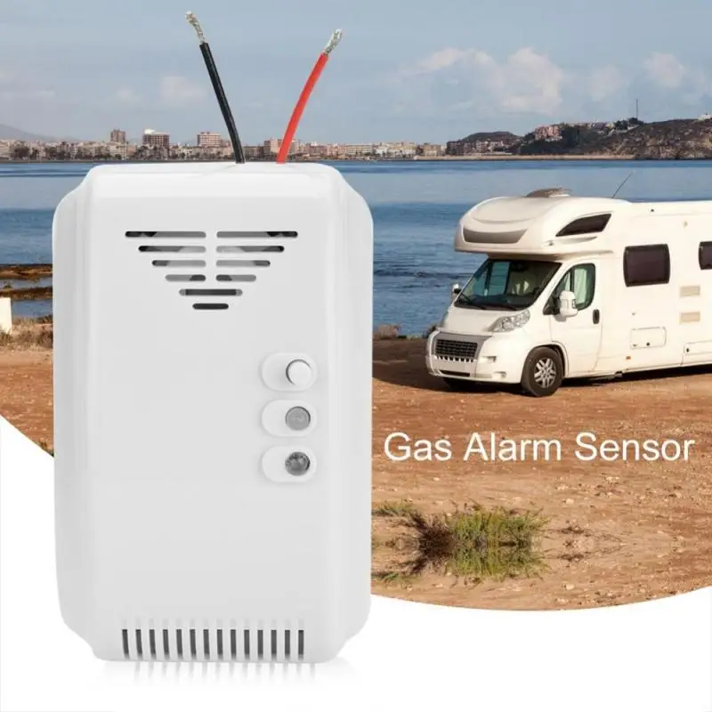 

Natural Gas Alarm Sensor 12V Gas Detector Sensor Gas leaking Detect LED Flash Alarm Sound LPG Natural Motor Alarm Hot Sale