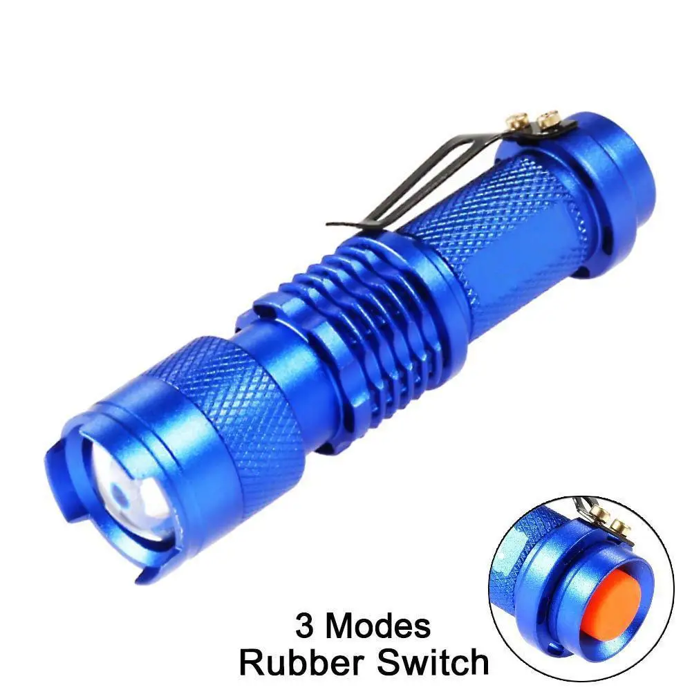 Новый дизайн Q5 14500 AA 3 режима фонарик мини фонарики синий лучший фонарик|Фонарики