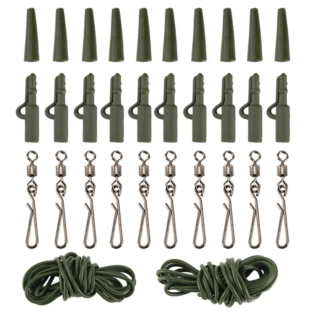 

32Pcs Plastic Copper Fishing Tackle Weight Lead Clips Swivel Snap Kit Professional Outdoor Fishing Trackle Tool High Quality