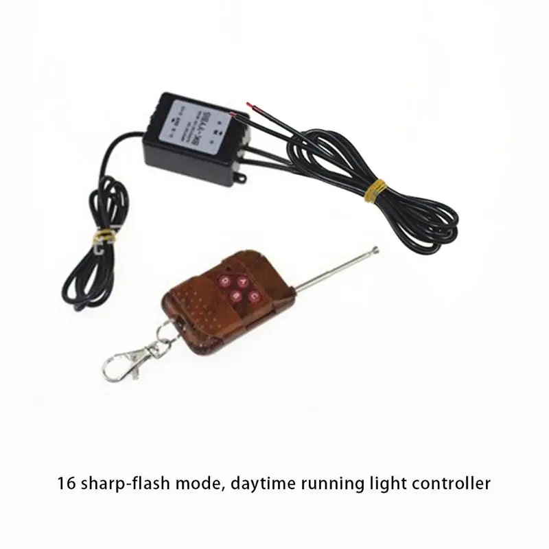 

Car Motorcycle Wireless Remote Light Switch Strobe Light Switch Emergency Lamp Controller Multiple Modes Flashing Constant Light