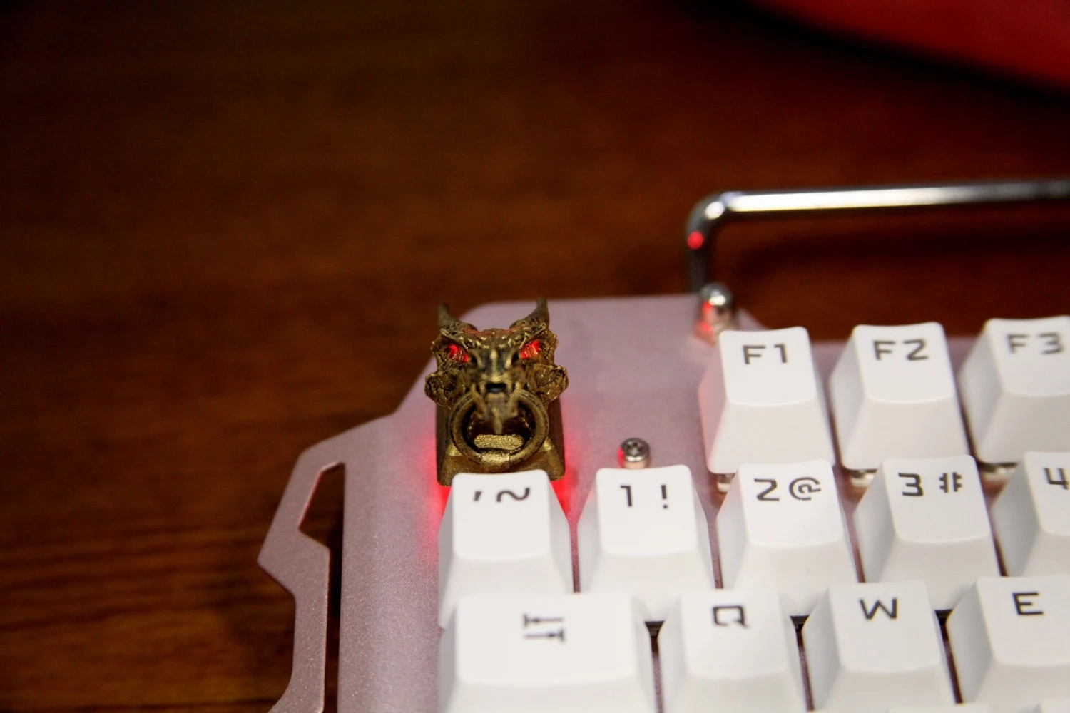 Feito à Mão Keycap para Ouro Cabeça com Anel Resina Personalizado Chave Boné 3d Estereoscópico Teclado Mecânico Dragão 1pc - Imagem 5