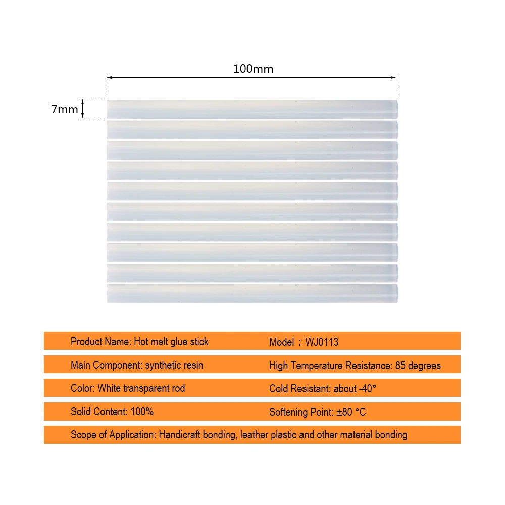 JelBo горячего расплава клеевой пистолет, клей 20 шт. 7x100 мм DIY ремесло Электрический клеевой пистолет восковая печать пластиковый инструмент для ремонта горячего расплава клей