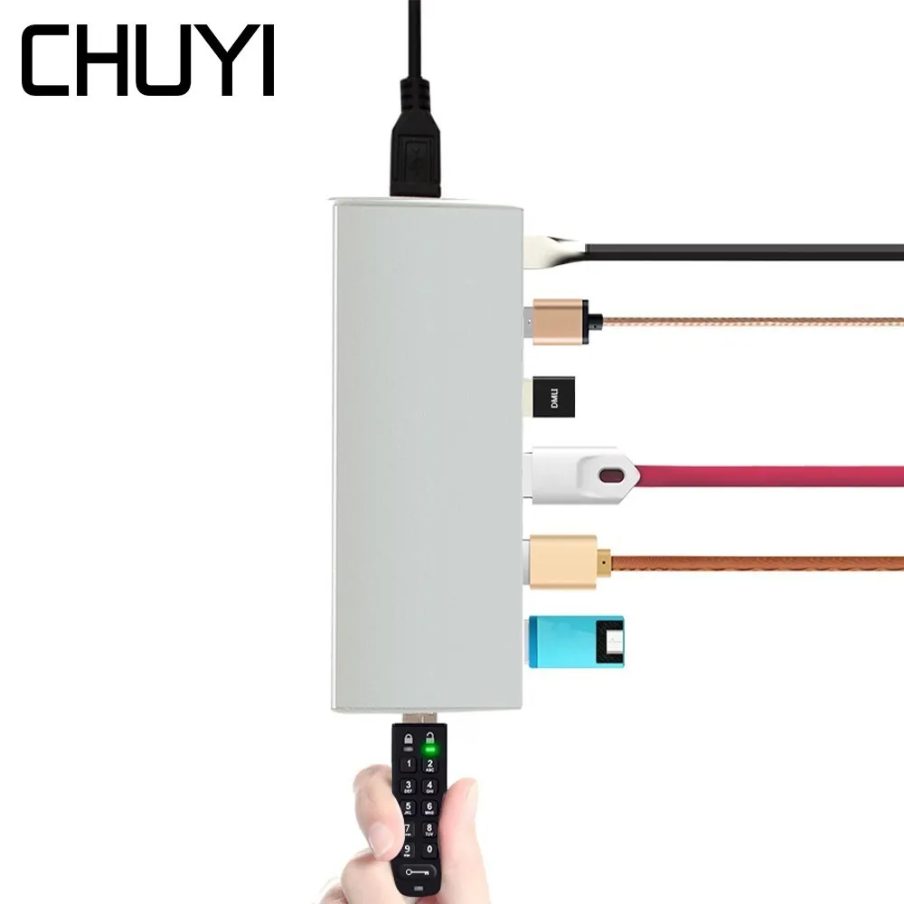 CHUYI 7 в 1 USB концентратор адаптер Многофункциональный разветвитель питания для Note