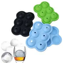 Бар 6 отверстий льда мяч льда кубик лоток решетки плесень силиконовые формы для льда Сферический лед плесень